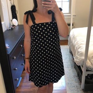 J. Crew Navy Polka Dot Shift Dress